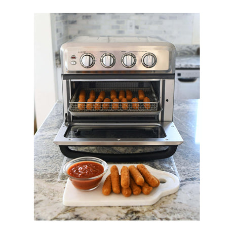 Cuisinart Air Fryer + Convection Toaster Oven, 8-1 Oven with Bake, Grill, Broil & Warm Options, Stainless Steel, TOA-70